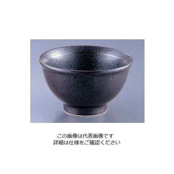 遠藤商事 黒釉飯碗 62-6843-95 1個（直送品）