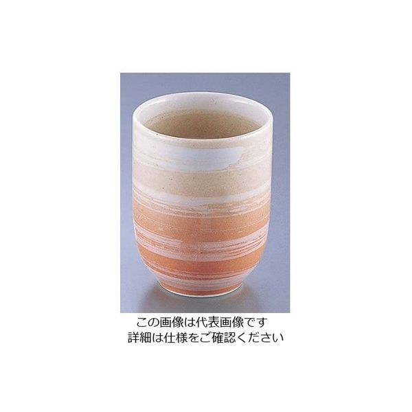 遠藤商事 朱吹刷毛目湯呑 62-6844-39 1個（直送品）