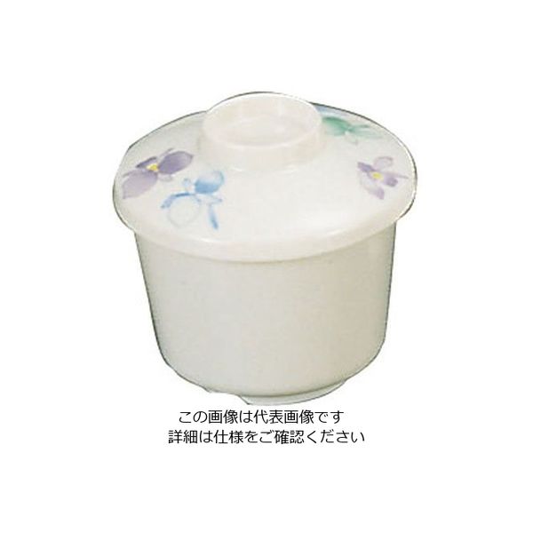 遠藤商事 メラミン「すみれ」蒸し椀 大 蓋付 VOー42 62-6851-18 1個（直送品）