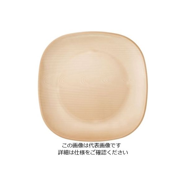 台和 ウォールナ スクエアプレート 25cm ナチュラル 62-6852-22 1枚（直送品）