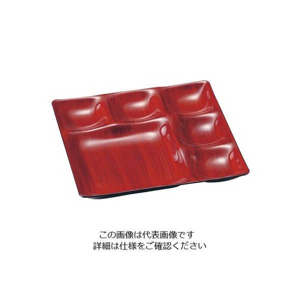 若泉漆器 ベガスプレート 赤茶刷毛目 62-6853-13 1枚（直送品）