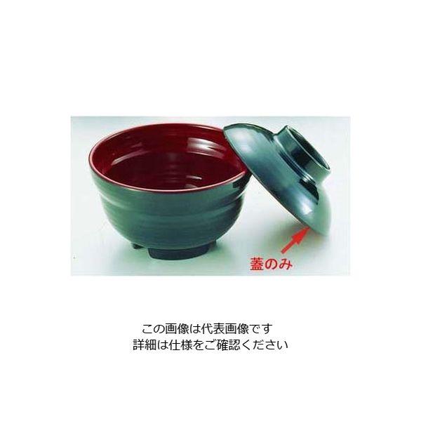 関東プラスチック工業 ニューメラミン汁椀 (外黒内朱) 蓋 M-816 1個 62-6853-53（直送品）