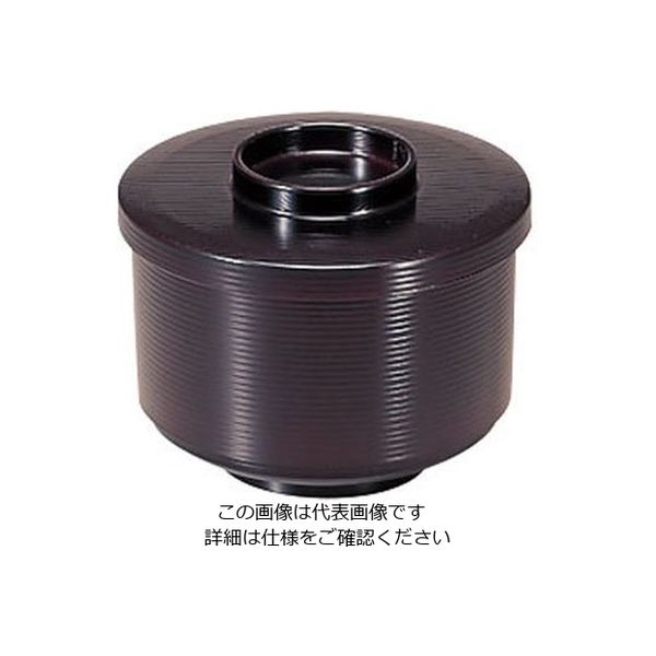 若泉漆器 千筋飯器 溜内朱 1ー224ー11 62-6854-12 1個（直送品）