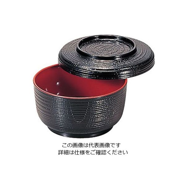 若泉漆器 割子飯器 小 黒内朱塗 1ー224ー2 62-6854-21 1個（直送品）