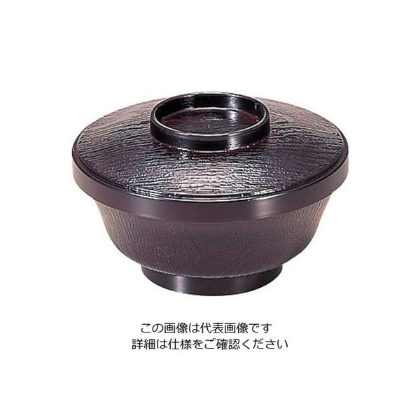 若泉漆器 まゆ型飯器 溜 1ー225ー5 62-6854-26 1個（直送品）