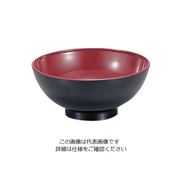 若泉漆器 4.0寸椀 黒内朱 1ー190ー11 62-6854-29 1個（直送品）