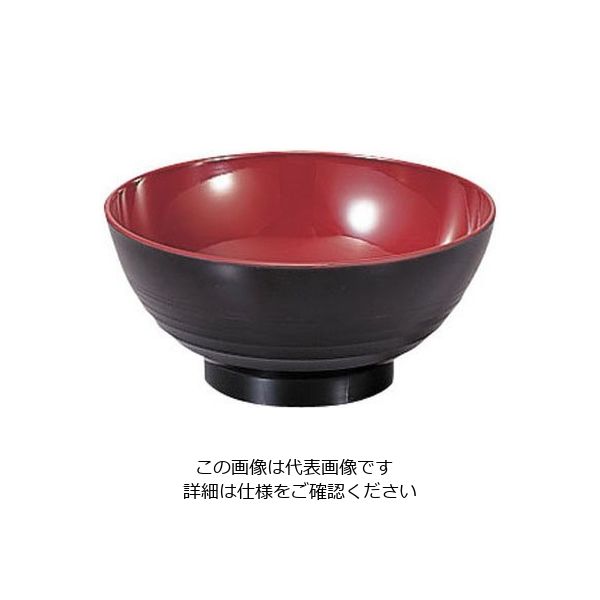 若泉漆器 3.8寸 黒内朱 1-190 62-6854
