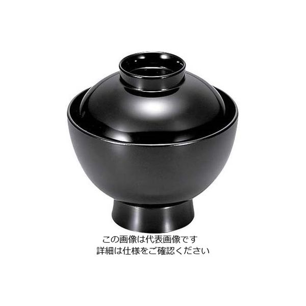 若泉漆器 小丸椀 1ー156ー1 黒 62-6854-76 1個（直送品）