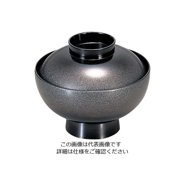 若泉漆器 御殿吸椀 黒かすみ Wー5ー14 62-6854-85 1個（直送品）