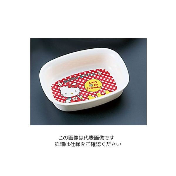 台和 メラミンお子様食器「ニューキティ」 角小鉢(ギンガム) 62-6855-03 1個（直送品）