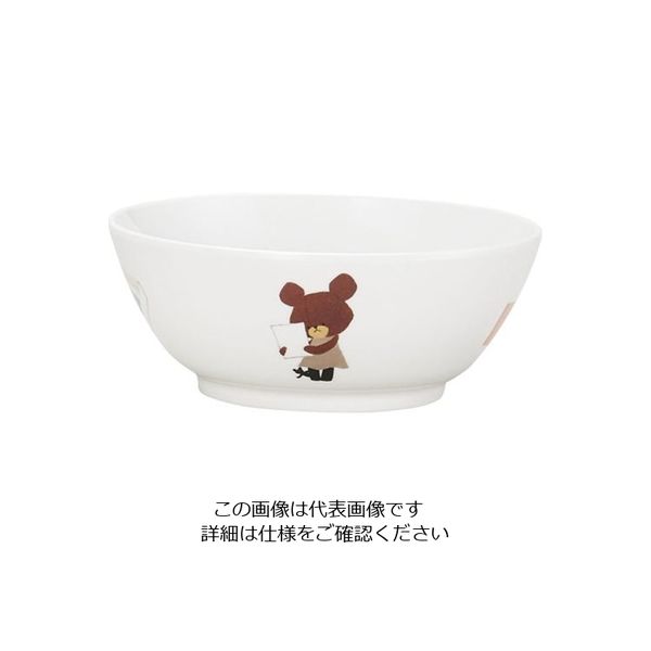 関東プラスチック工業 メラミンお子様食器「くまのがっこう」 汁椀 CMー8TA 62-6855-47 1個（直送品）