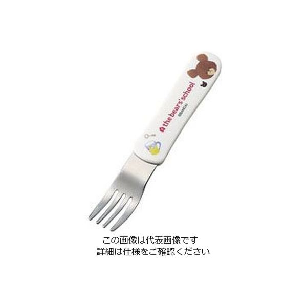 関東プラスチック工業 メラミンお子様食器「くまのがっこう」 フォーク Mー1409TA 62-6855-51 1個（直送品）