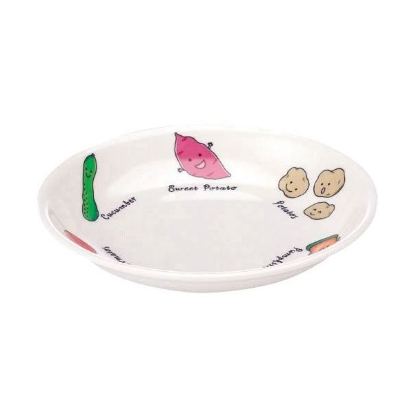 遠藤商事 メラミンお子様食器「ベジタ村」 53ーVV 13cm皿 62-6856-69 1枚（直送品）