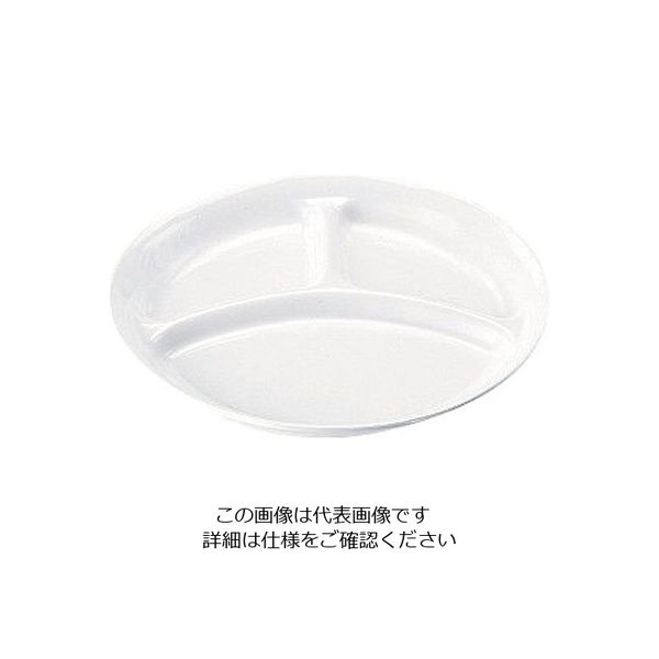 遠藤商事 高強度磁器 ホワイト 仕切皿 WH-028 1枚 62-6857-92（直送品）