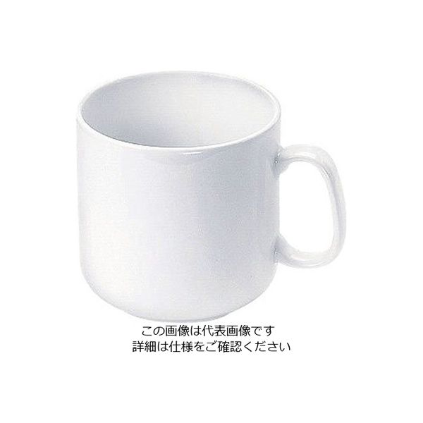 遠藤商事 高強度磁器 ホワイト マグカップ WH-002 1個 62-6858-15（直送品）