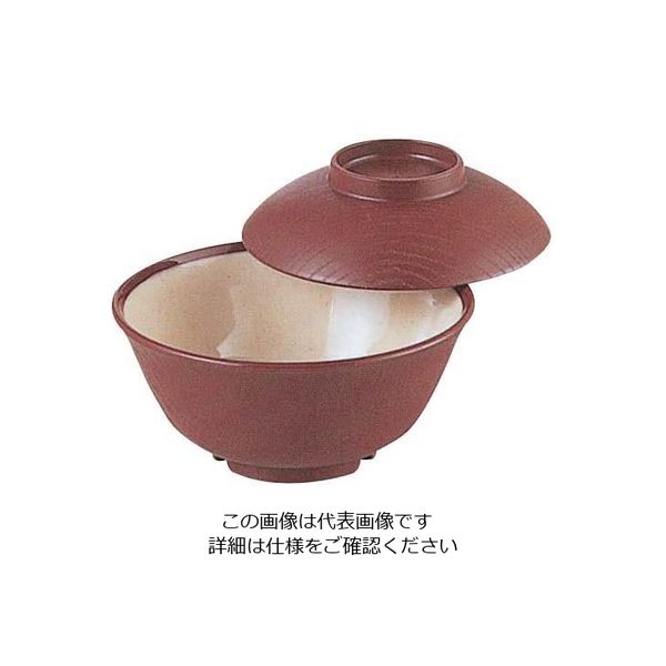 遠藤商事 二色種丼(蓋付) SWー123 ブラウン/内ストーン 62-6858-35 1個（直送品）