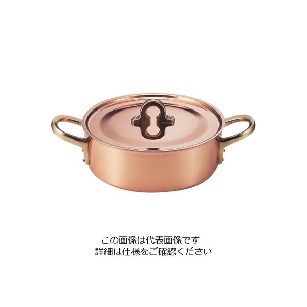 新光金属 エンペラー 浅型鍋24cm (3.8L) S-2193 1個 62-8166-36（直送品）