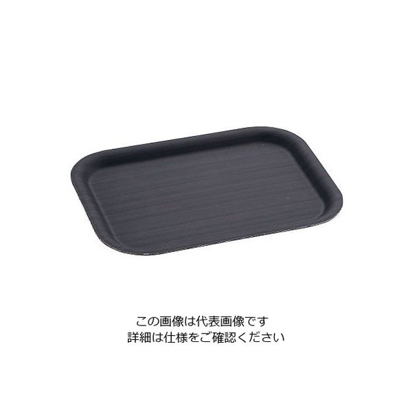 萬洋 木目樹脂カフェトレイ ダークブラウン 小 63-1254-84 1個（直送品）