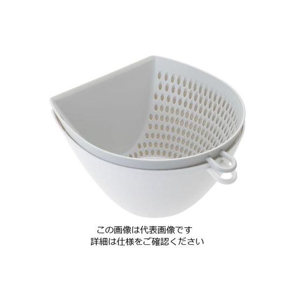 曙産業 チリトリ ザルボウルL ホワイト MZ-3525 1個 63-1249-88（直送品）
