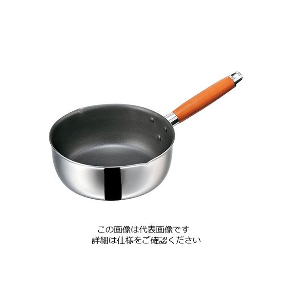 エムテートリマツ IH二層鋼フッ素雪平鍋 20cm 63-1417-81 1個（直送品）