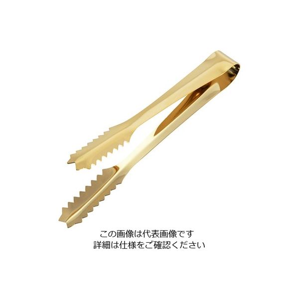 丸山ステンレス ワニ口トング ゴールド 太型 10930941 1個 63-1289-42（直送品）