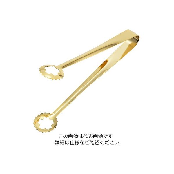 丸山ステンレス 穴あきトング ゴールド 10911902 1個 63-1289-41（直送品）