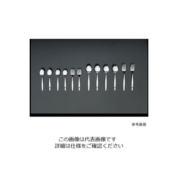 笠吉製作所 18ー0#6600オールミラー仕上げ デザートスプーン先割 279268 1本 63-1679-35（直送品）