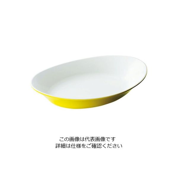 台和 カフェプレートセレクション オーバルプレート SSー910 レモンホワイト(LEW) 319366 1個 63-1726-85（直送品）