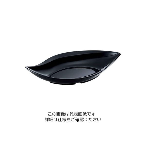 台和（Daiwa） カフェプレートセレクション ワイドリーフプレート MDM-96 黒（BK） 319369 1個 63-1726-87（直送品）