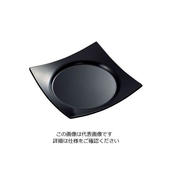 台和 ワープスクウェア皿 黒 SJー73ーBK 319349 1個 63-1757-71