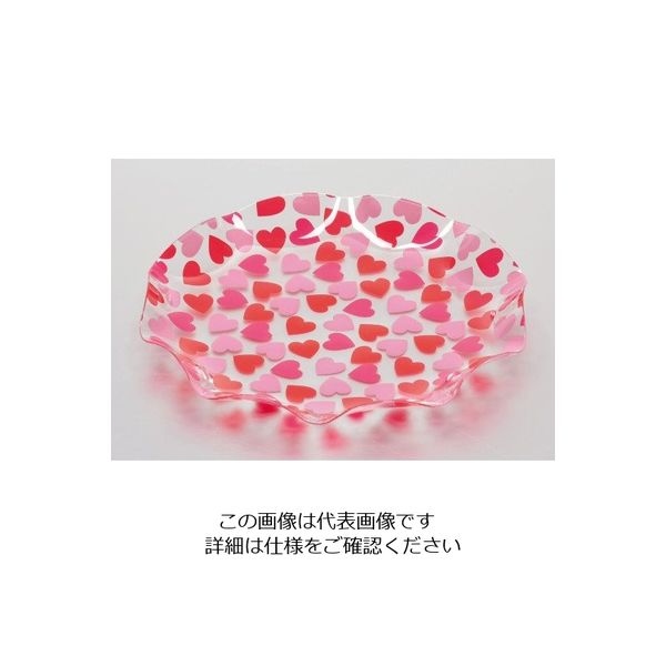 パール金属 アレンジDECO PETラウンドプレート S ハート D-1148 1個 63-2748-02（直送品）
