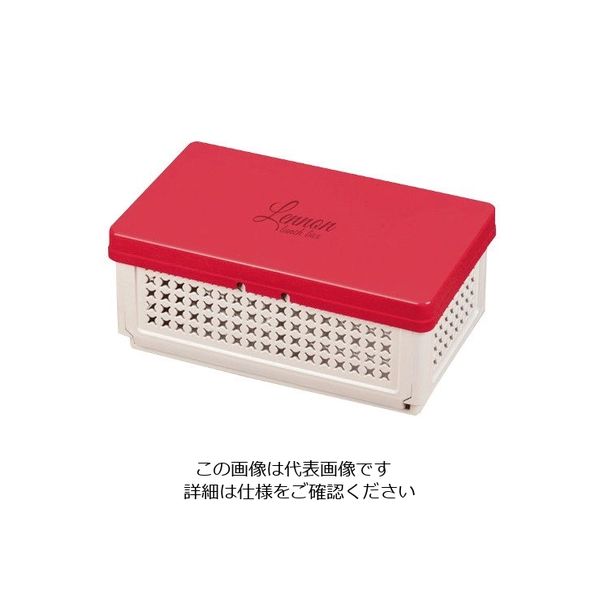 パール金属 レノン 折りたたみランチボックス(仕切付) レッド D-2305 1個 63-2748-60（直送品）