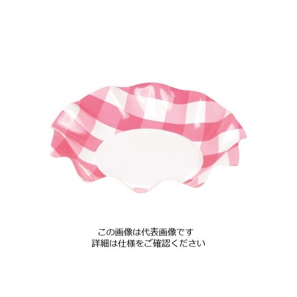 パール金属 アラモード WAVEペーパー浅ボウル 17cm 5枚入 レッドチェック D-263 1袋(5枚) 63-2749-06（直送品）
