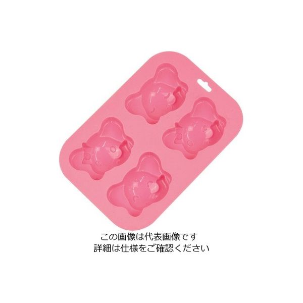 パール金属 スイートクロスハートII ぞうさんシリコーンカップケーキ型 D-383 1個 63-2749-56（直送品）