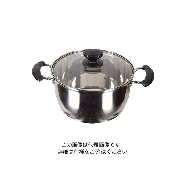 ワコートレーディング レシェンテ 3層底ガラス蓋付両手鍋 63