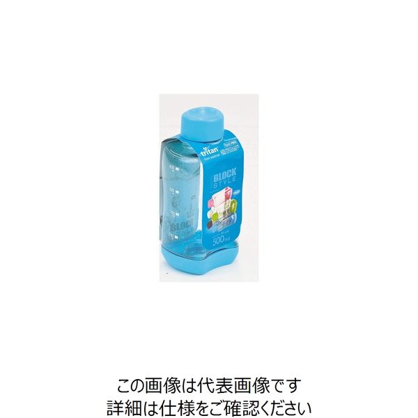 パール金属 ブロックスタイル PCアクアボトル 500mL ブルー H-6033 1本(1個) 63-2753-44（直送品）