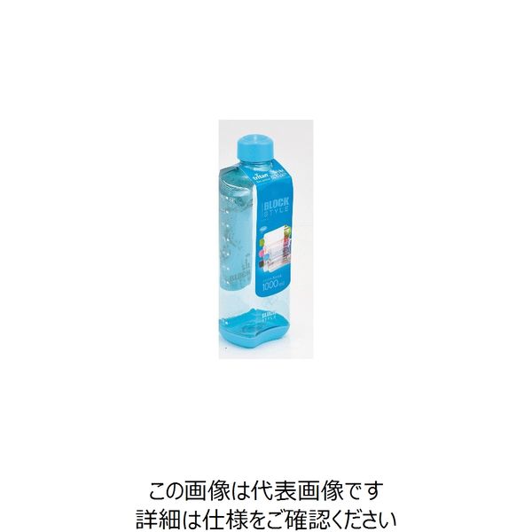 パール金属 ブロックスタイル PCアクアボトル 1000mL ブルー H-6038 1本(1個) 63-2753-49（直送品）