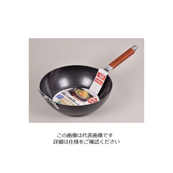 パール金属 ブラゾン 200V対応鉄製厚板深型いため鍋 30cm(取っ手付) H-8154 1枚 63-2755-33（直送品）