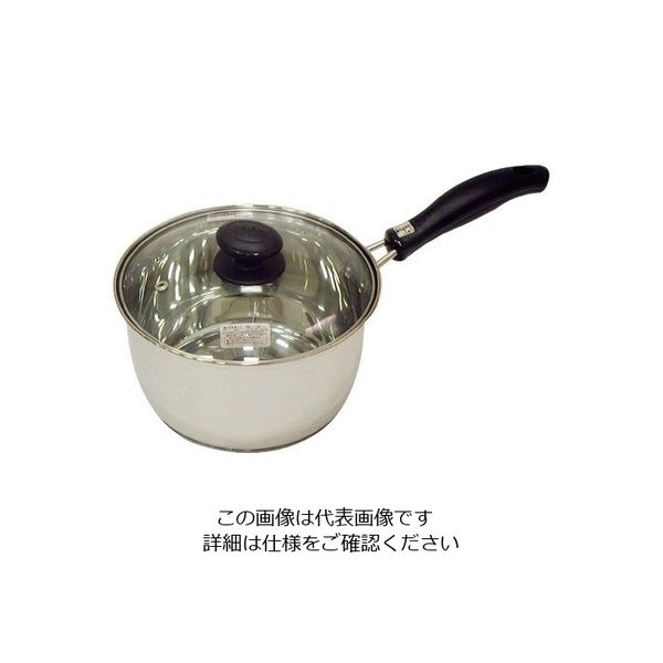 ワコートレーディング レシェンテ 3層底ガラス蓋付片手鍋 18cm H-922 1個 63-2755-68（直送品）