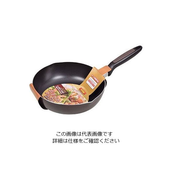 パール金属 ニューチャコ ふっ素加工IH対応深型フライパン 24cm HB-1662 1枚 63-2758-32（直送品）