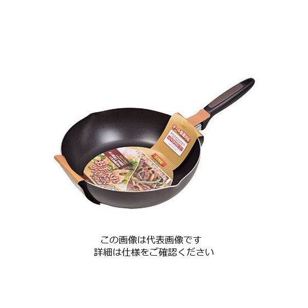 パール金属 ニューチャコ ふっ素加工IH対応いため鍋 28cm HB-1665 1枚 63-2758-35（直送品）