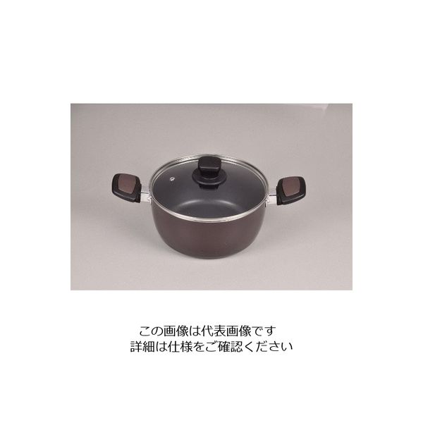 パール金属 ニューチャコ ふっ素加工IH対応ガラス蓋付両手鍋 20cm HB-1669 1個 63-2758-39（直送品）