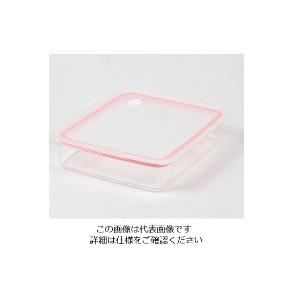 パール金属 Easy Clean 浅型密閉保存容器 L ピンク HB-2623 1個 63-2762-04（直送品）