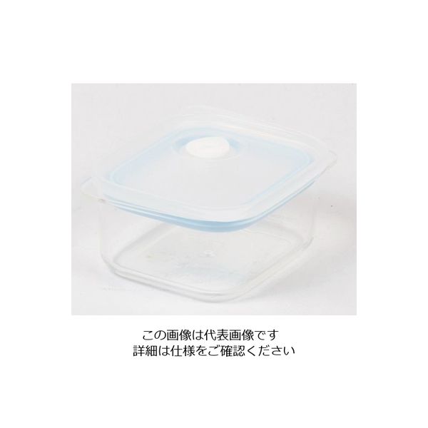 パール金属 Easy Clean 浅型密閉保存容器 S ブルー HB-2627 1個 63-2762-08（直送品）