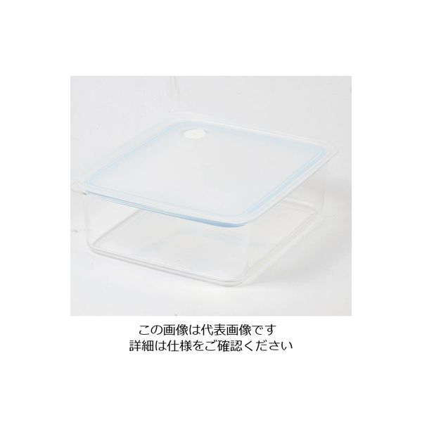 パール金属 Easy Clean 深型密閉保存容器 L ブルー HB-2632 1個 63-2762-13（直送品）