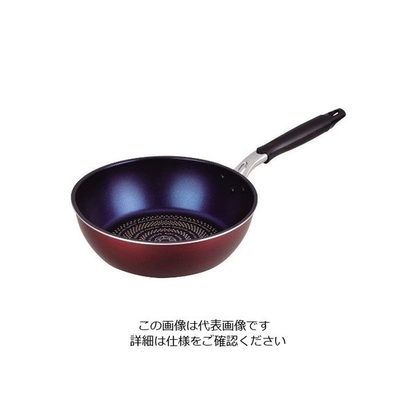 パール金属 ライズ ブルーダイヤモンドコートIH対応深型フライパン 24cm HB-320 1枚 63-2764-72（直送品）