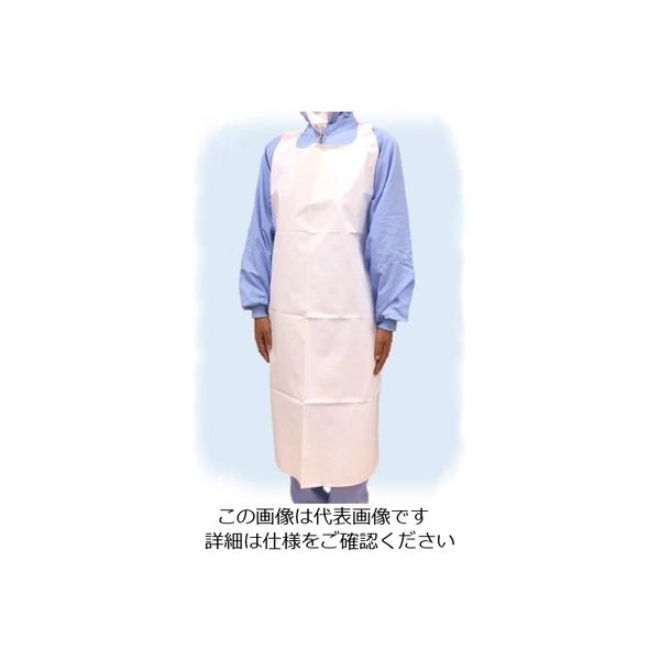 ホワイトマックス ポリエチレンエプロン 厚手 ホワイト L 240枚 E-8E W 1ケース(240枚) 63-3000-41（直送品）