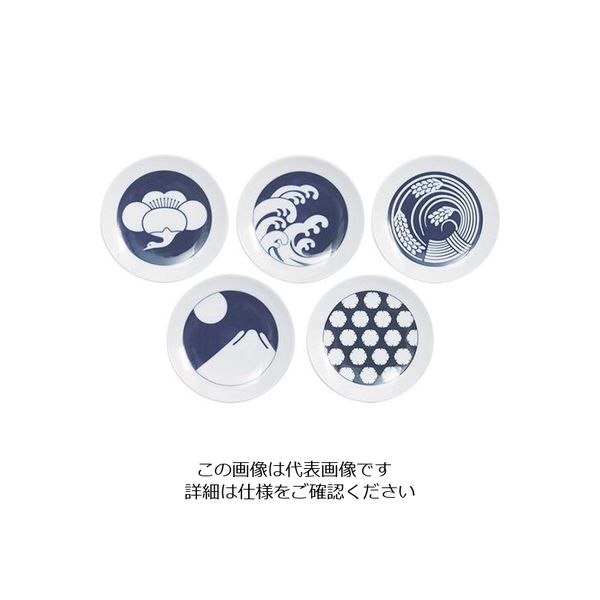 アズワン 豆皿5枚揃 季節柄 63-4181-72 1セット（直送品）
