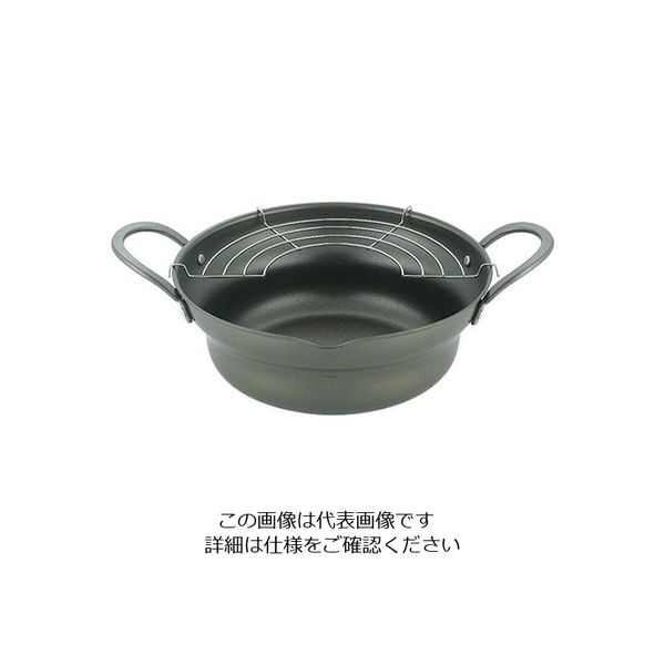 タマハシ 広口揚げ鍋アミ付24cm ENW24W 1個 63-4187-96（直送品）