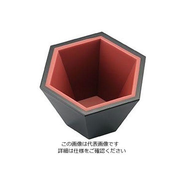 かんだ 六方美心（六角さかずき） 内朱外黒 447089 1個 63-1776-69（直送品）